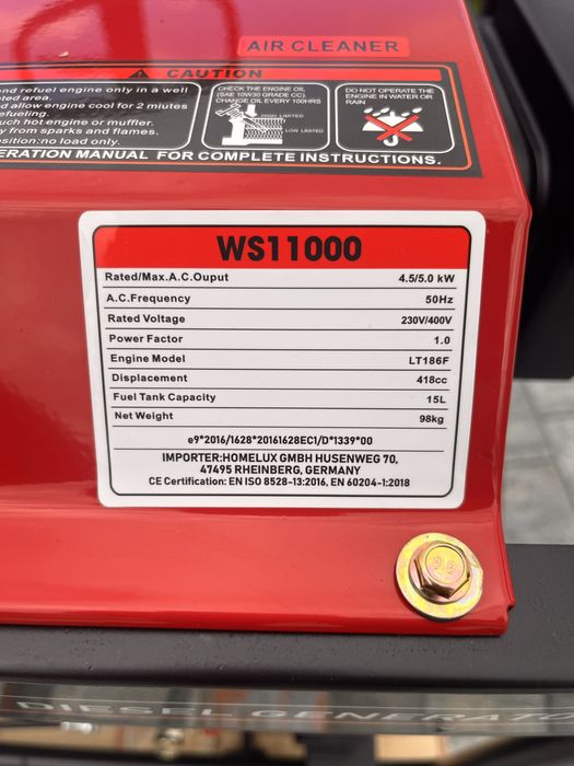 Agregat diesel 5KW NOWY!!! Wysylka pobranie!