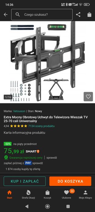 Wieszak do telewizora