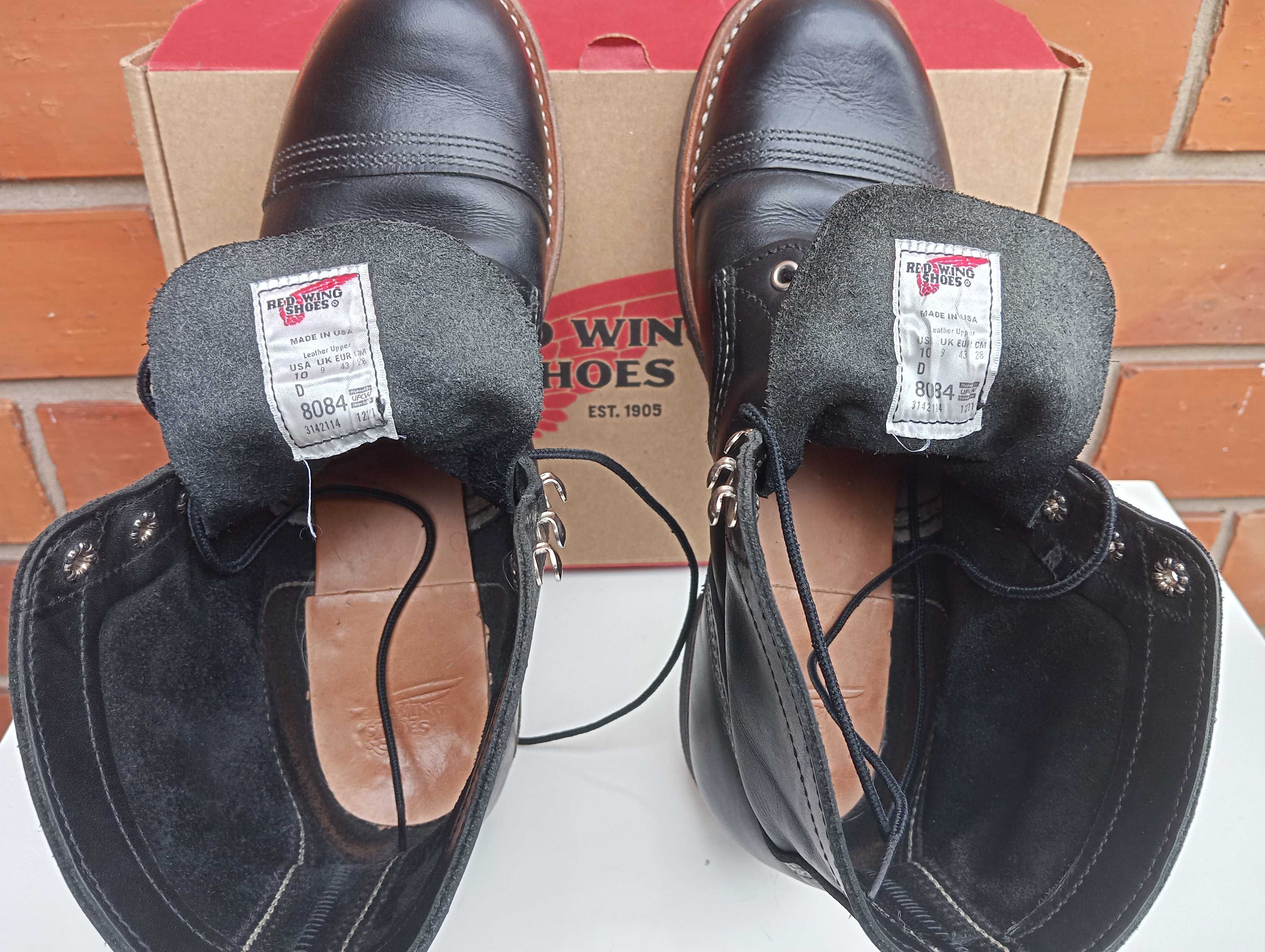 Red Wing 8084 czarne jak nowe black rozmiar US 10