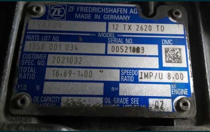 Коробка передач АКПП ZF TRAXON 12TX2620TD 2021032 DAF XF 106 480