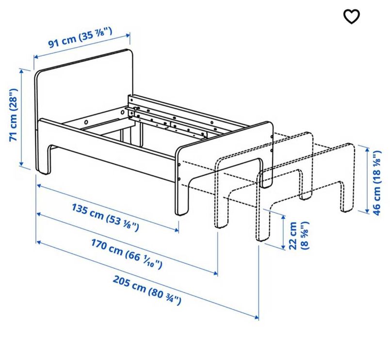 Cama extensível para criança