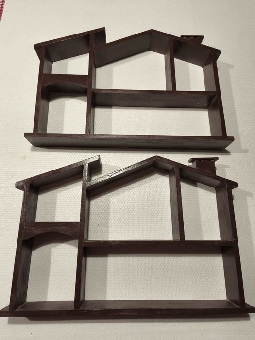 Peças de madeira de decoração vintage