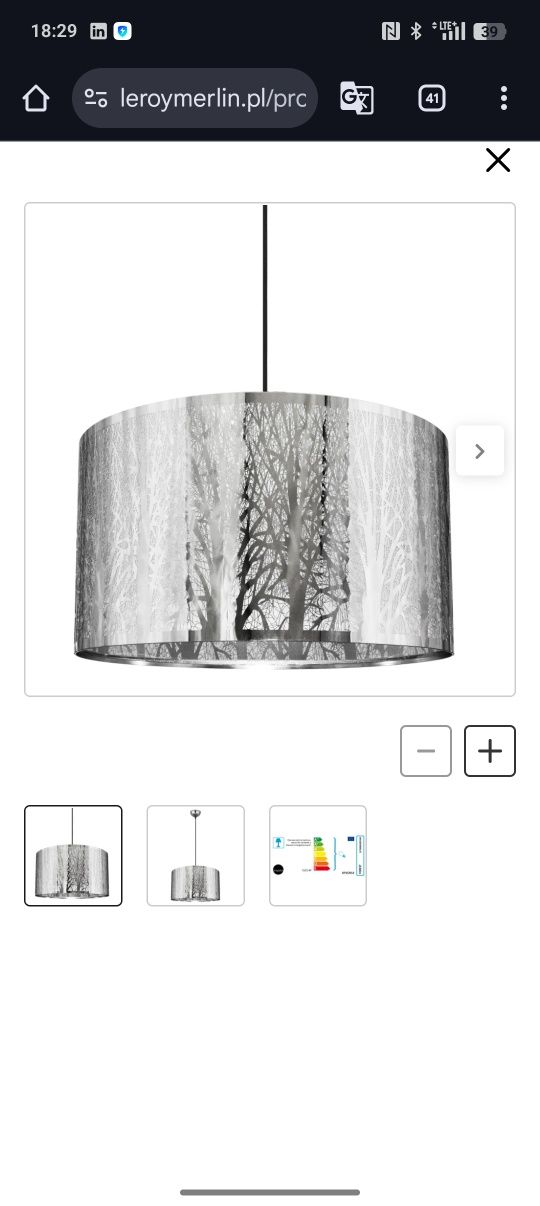 Lampa sufitowa do salonu/sypialni inspire forest