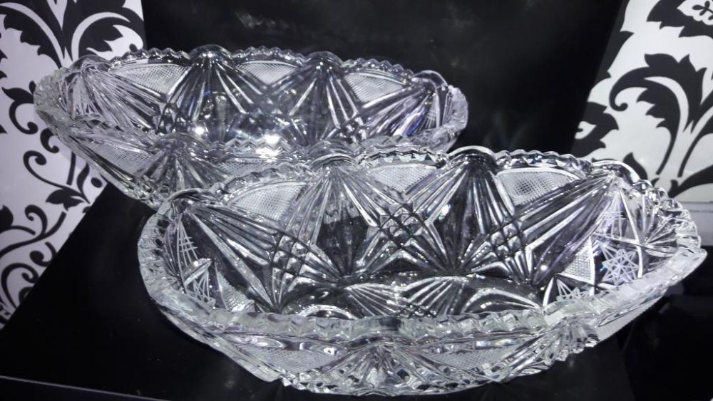 Хрусталь салатник 2 шт новые большие СССР