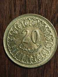 Moeda da Tunísia de 20 Dinares do Ano 2005