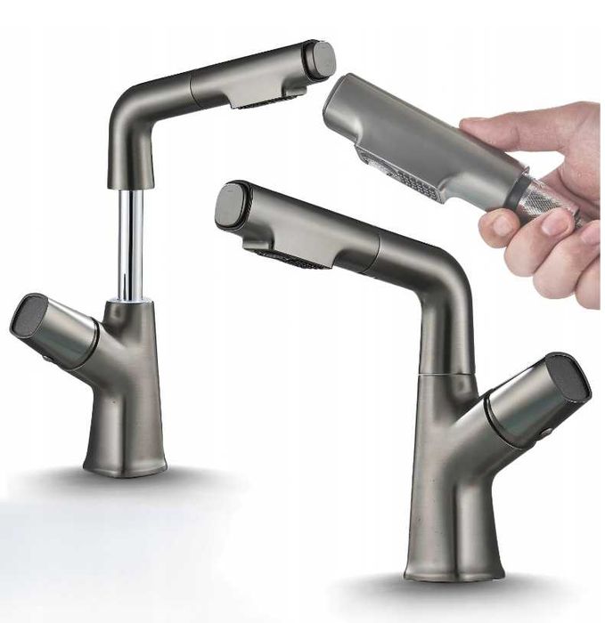 Bateria Kuchenna Stojąca z Wyciąganą Obrotową Wylewką