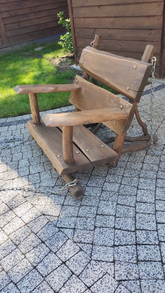Piękna huśtawka dębowa