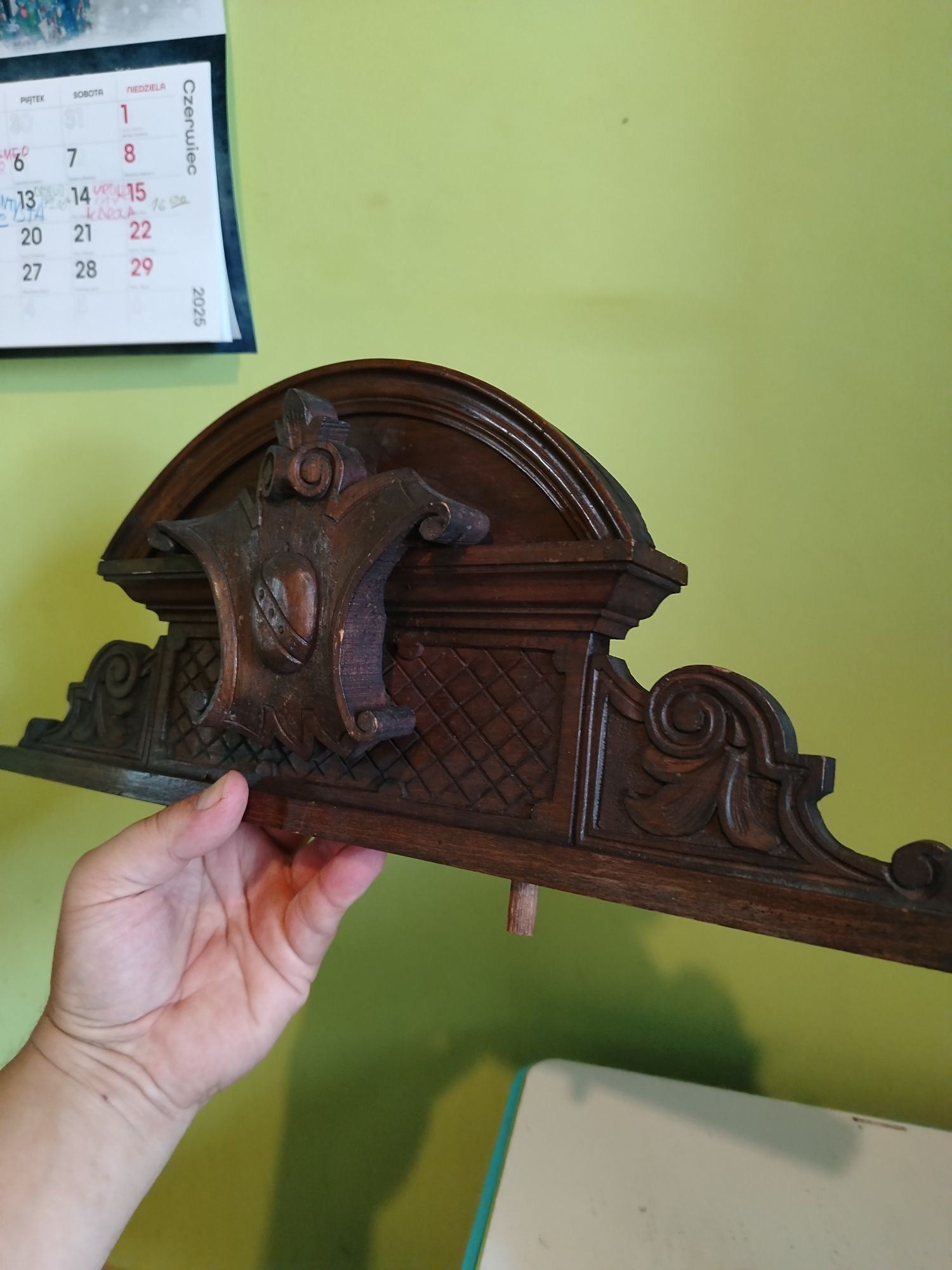 Stara górka do zegara szerokość 46cm