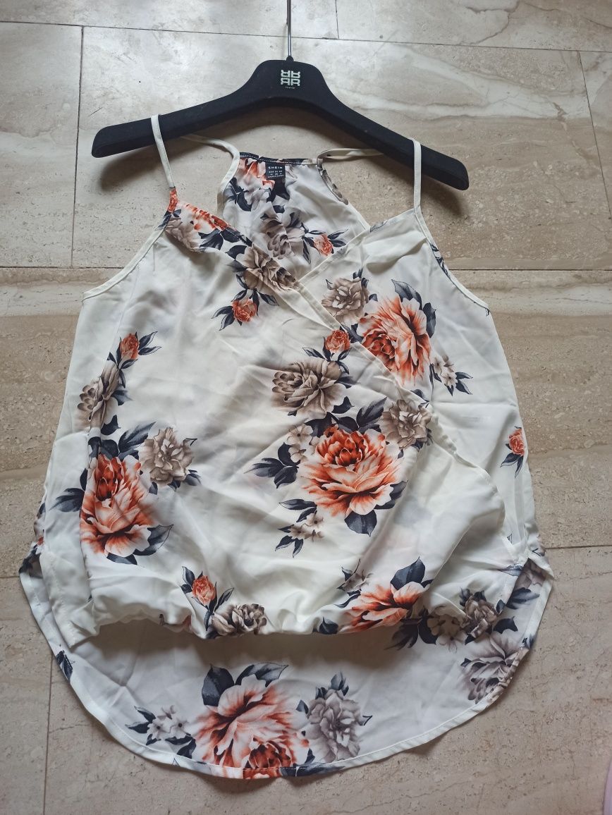 Asymetryczna bluzka w kwiaty nowa r38