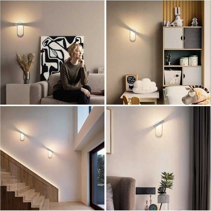 Lampa ścienna LED Kinkiet Obracany 3-4 tys.K 5W Biały - KLIGHTEN