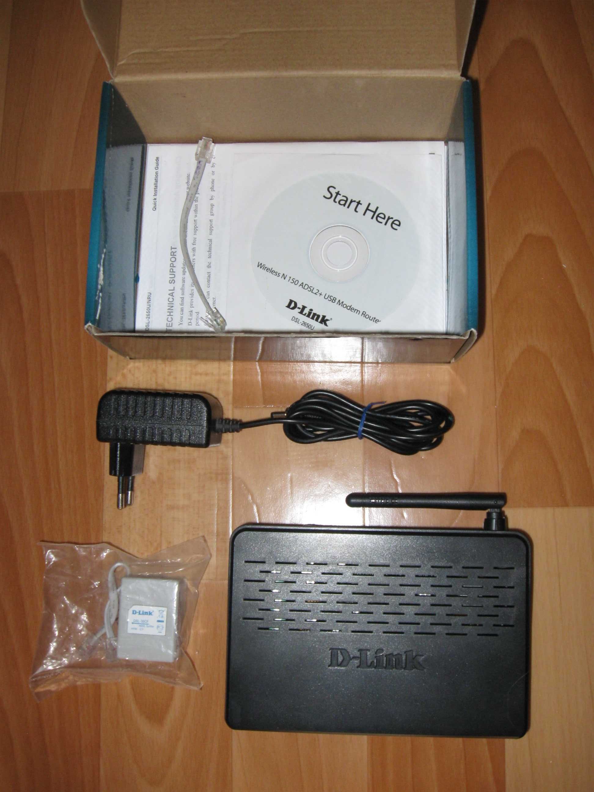 D-Link DSL-2650U WiFi роутер маршрутизатор модем ADSL