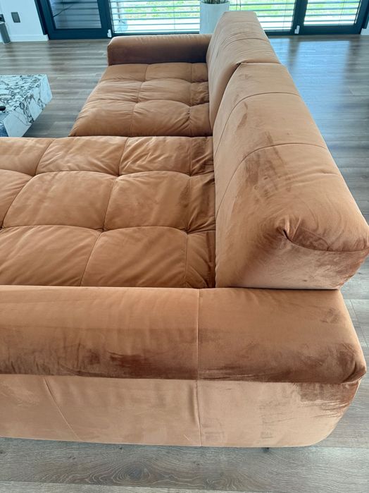 Sofá de canto/chaise longue – Schubiger Möbel (Suíça) – Excelente