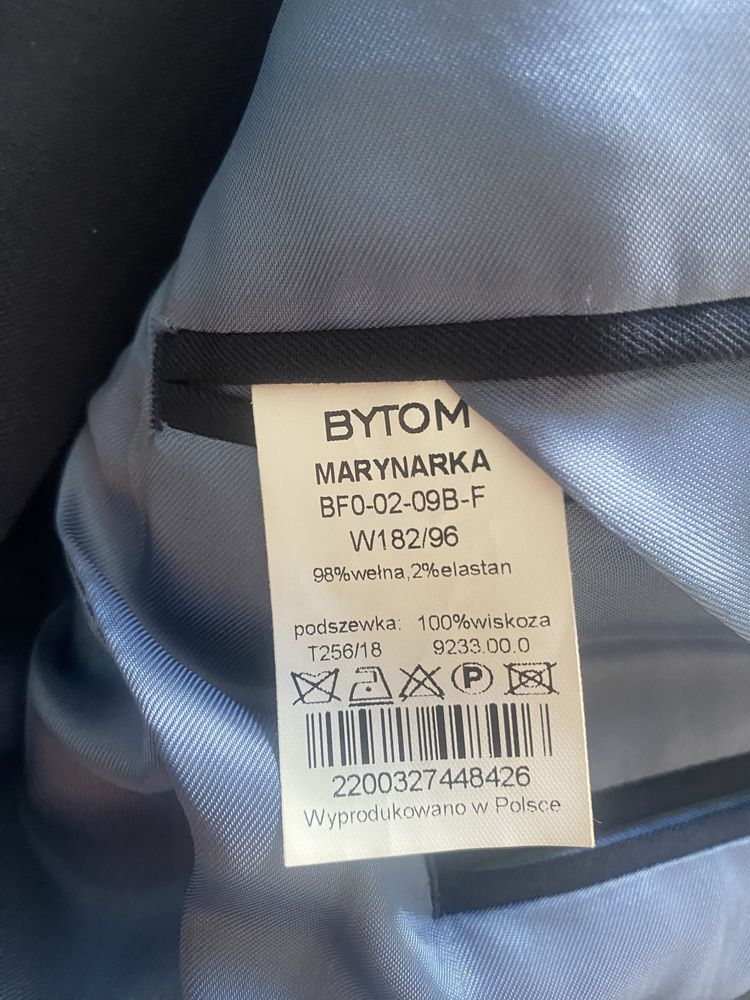 Garnitur Bytom Tollegno 190 Granat marynarka W182/96 spotnie : W182/88