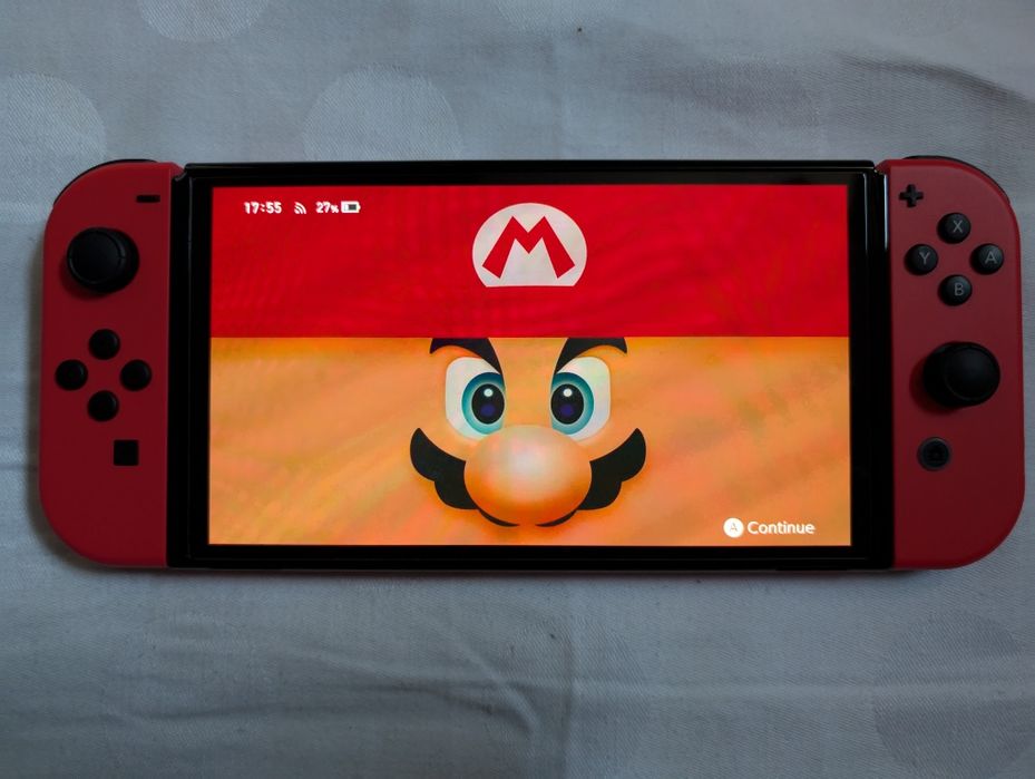 Przerobione Nintendo Switch OLED Mario Cfw picofly Zestaw
