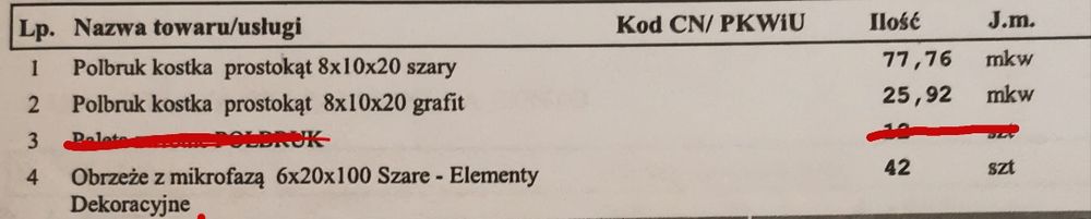 Kostka Brukowa POLBRUK 8 cm szara + grafit + obrzeża z mikrofazą