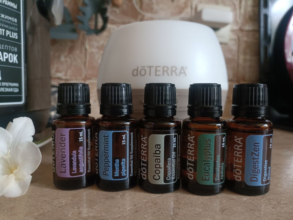 Эфирные масла doterra 5/15мл Лаванда, Копайба, Мята, Ромашка и др