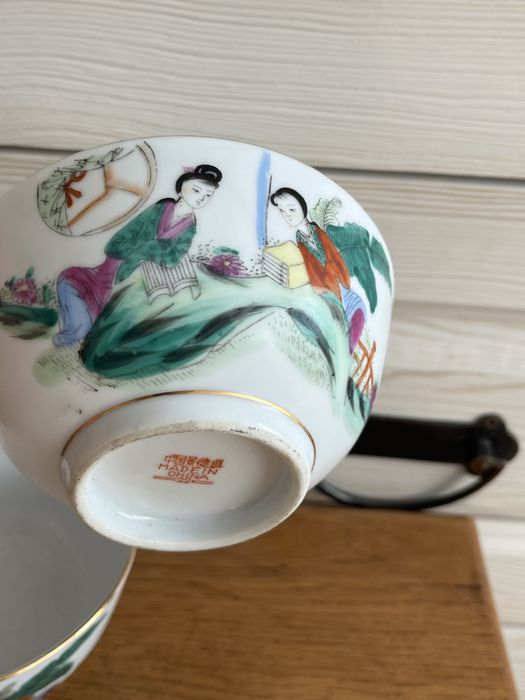 Komplet miseczek chińskich rękodzieło porcelana