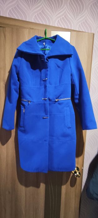 Жіноче демісезонне пальто, синє, женское пальто, розмір xs-s