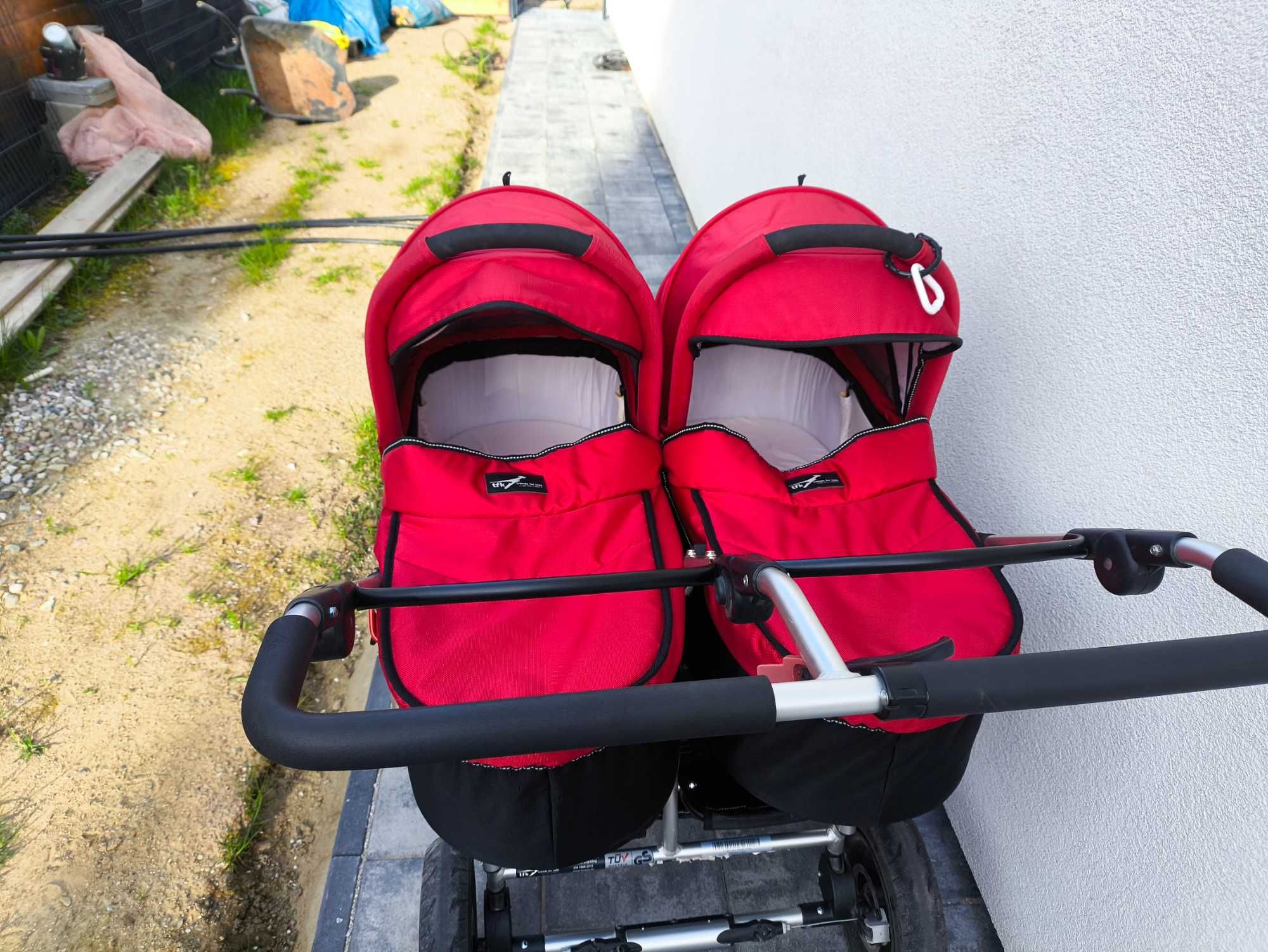 Wózek dziecięcy bliźniaczy tfk twist Duo czerwony