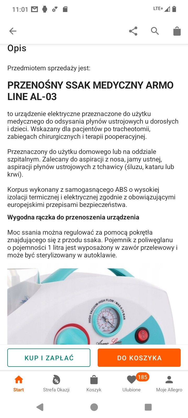 Ssak medyczny przenośny Armo Line Al-03