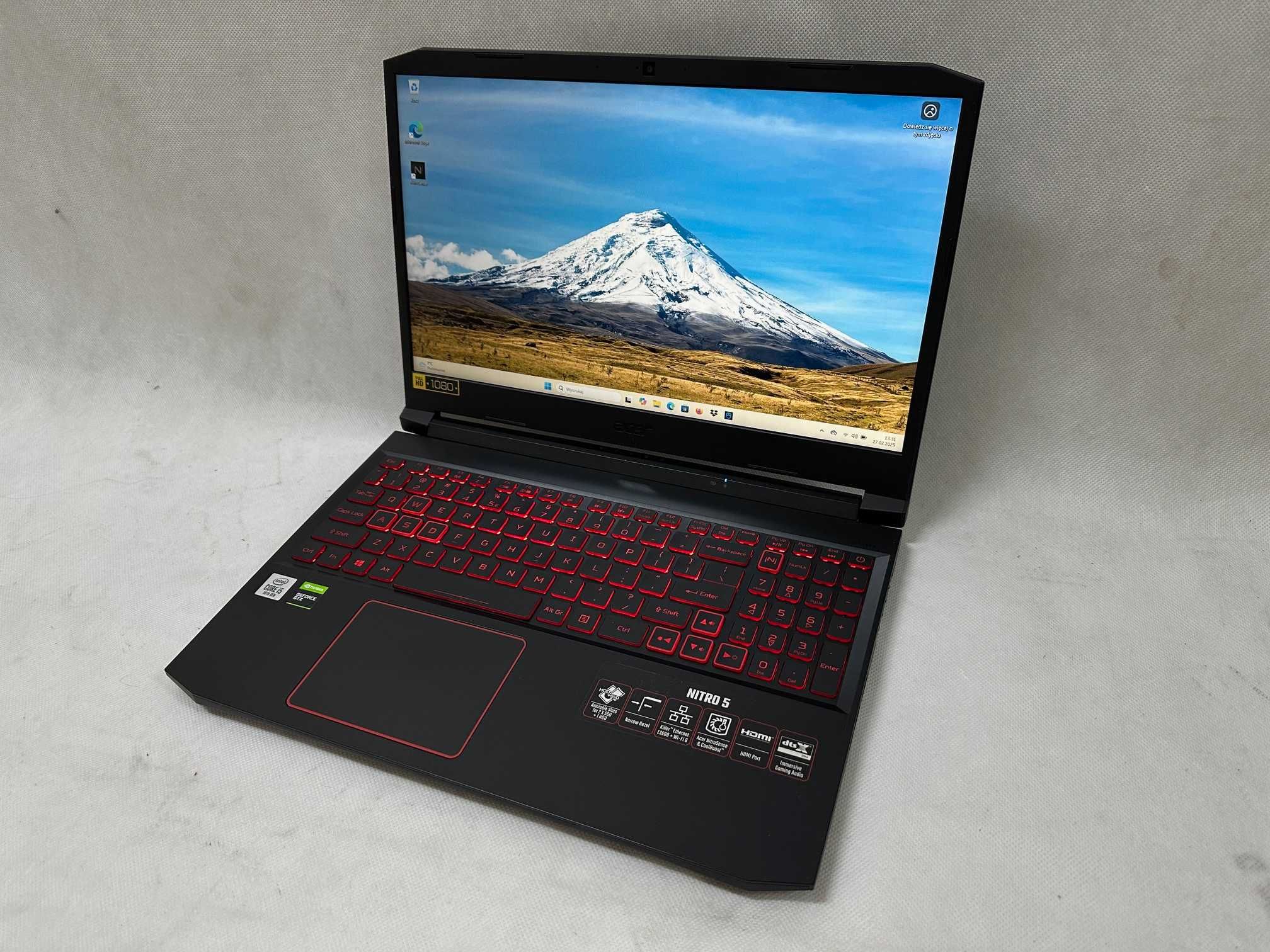 Laptop Gamingowy ACER Nitro AN515-55  - Core i5, RAM32gb, GTX1650, SSD