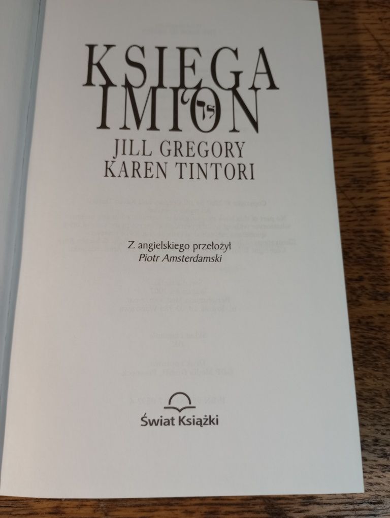 Księga imion. Jill Gregory. Karen Tintori.