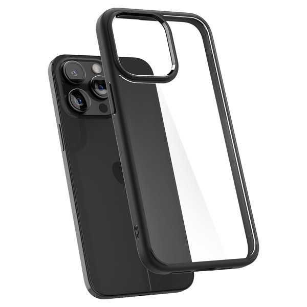 Spigen Crystal Hybrid, matte black - iPhone 15 Pro Max case Tamka 22