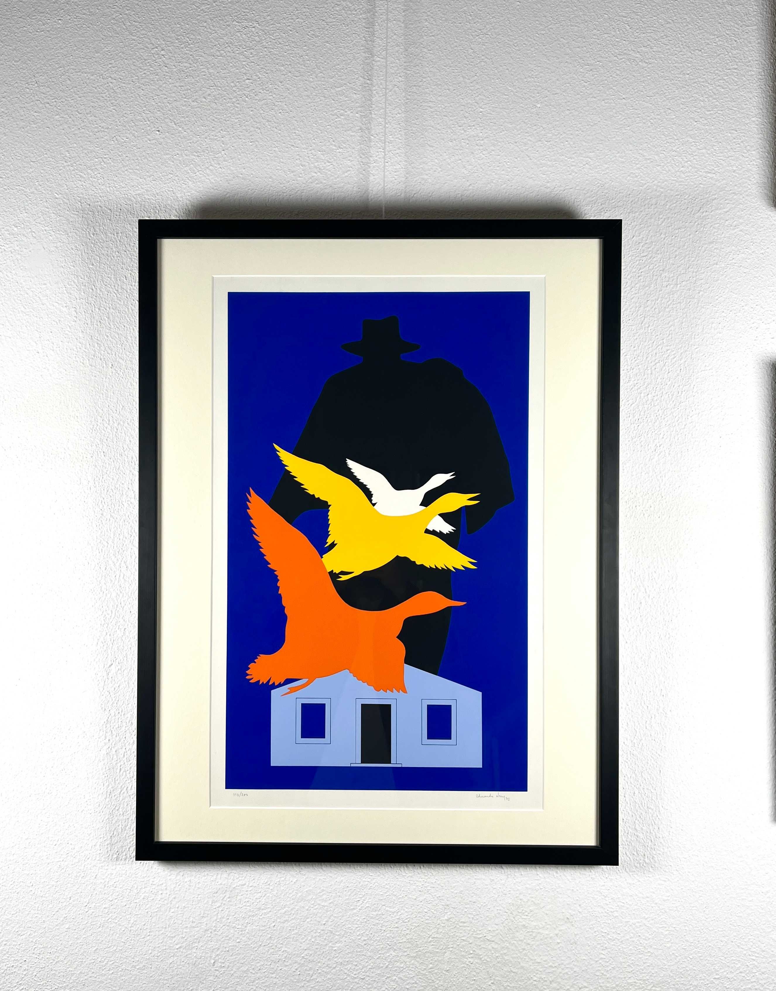 Serigrafia de Eduardo Nery 1973 Emoldurada