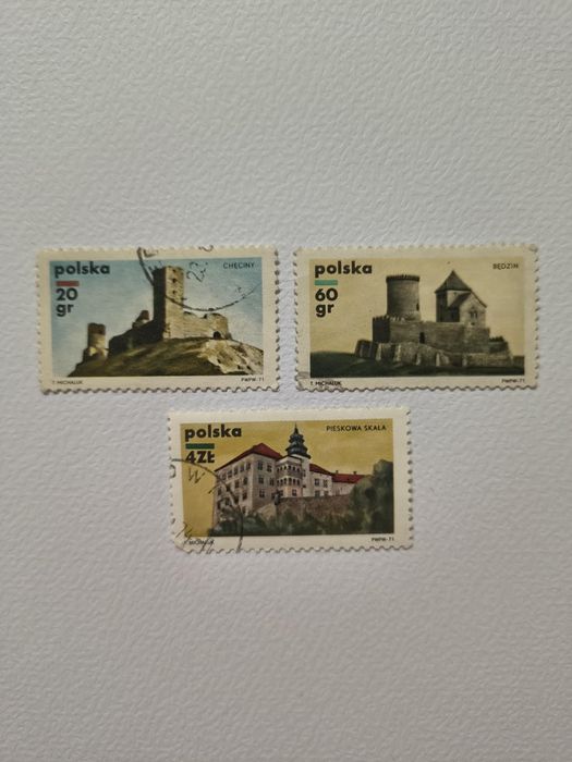 Polska 1971 – Zamki w Polsce: Chęciny, Będzin, Pieskowa Skała