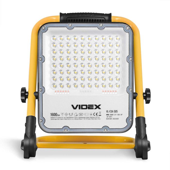 PREMIUM LED прожектор акумуляторний VIDEX F2A 50W для будівельників
