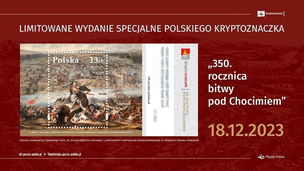 Gratis Krypoznaczek!Kryptofolder + kryptokoperta "350.r bitwy pod Cho