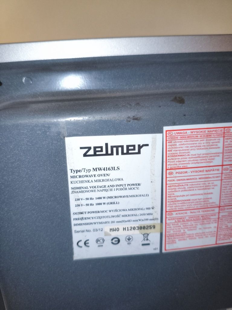 Mikrofala Zelmer sprawna