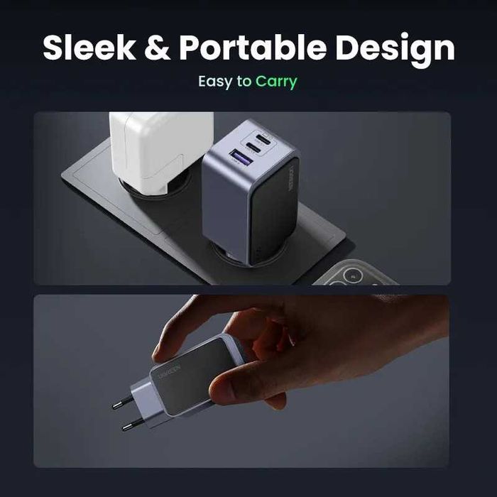 Блок зарядки 65W Ugreen gan зарядка блочок для быстрой зарядки