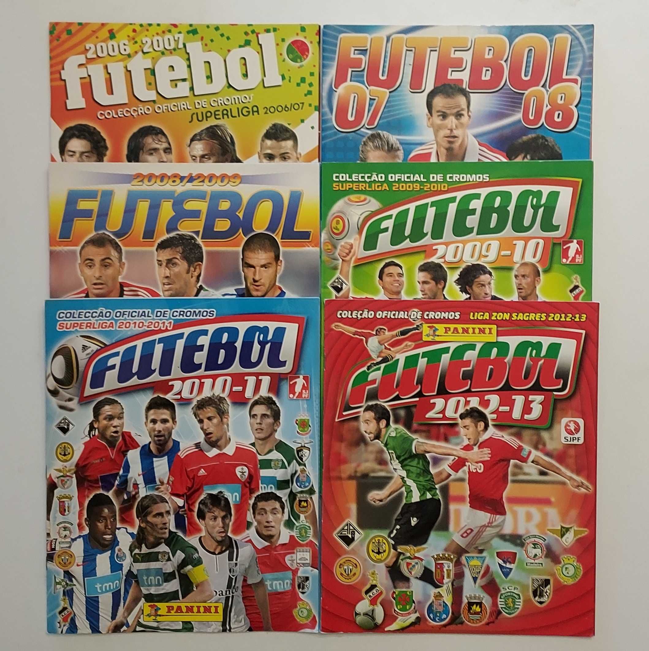 Cadernetas vazias cromos futebol Panini Topps Mundial Euro etc.