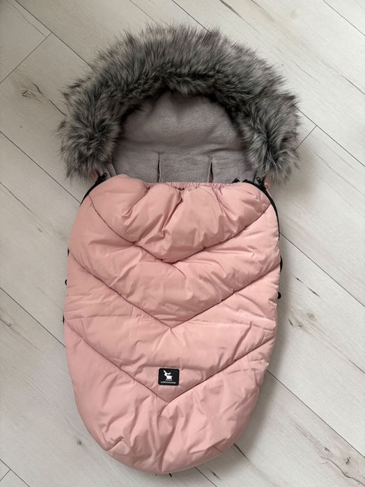 Śpiworek do wózka spacerówki Cottonmoose pudrowy róż