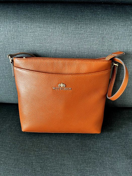 Torebka skórzana Wittchen jasnobrązowa nieużywana