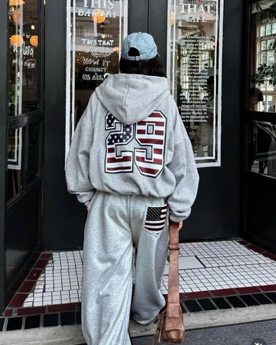 Теплий обʼємний жіночий костюм на флісі Оверсайз Худі (зип)+Штани