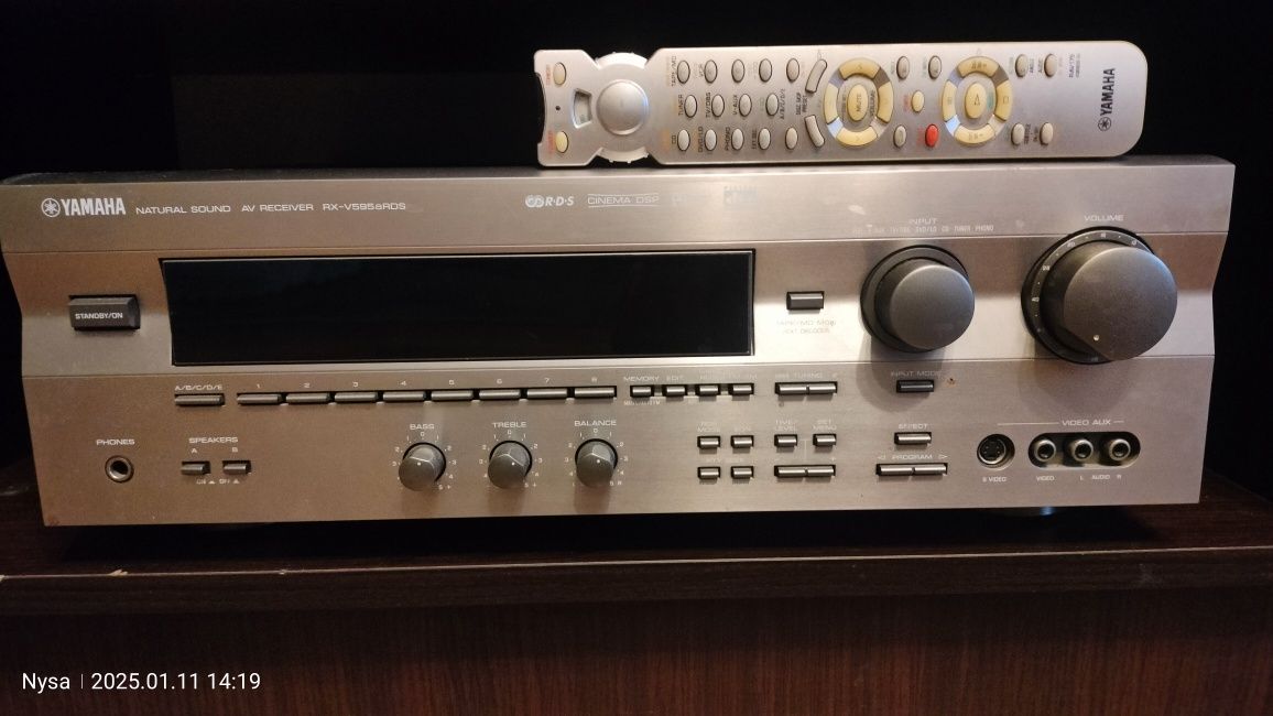 Amplituner Yamaha RX-V595 plus kolumny quadral