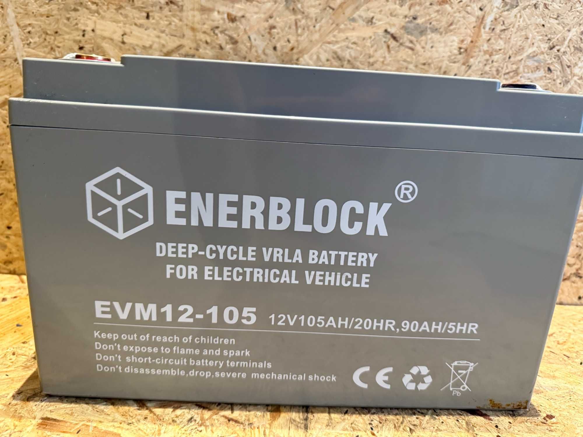 Akumulator Enerblock EVM12-105 ,105Ah stan bardzo dobry 97ah testowany