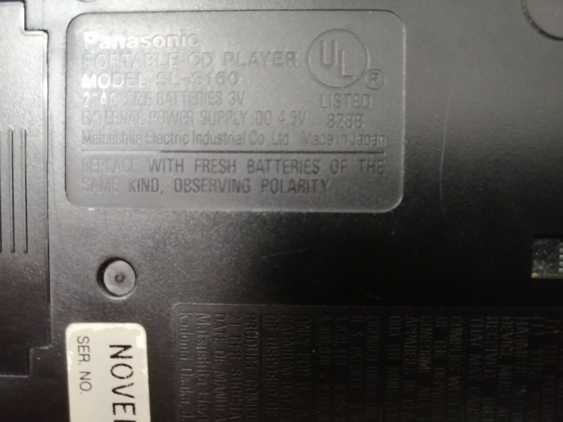 CD плеер Panasonic SL-S 160 под востановление.