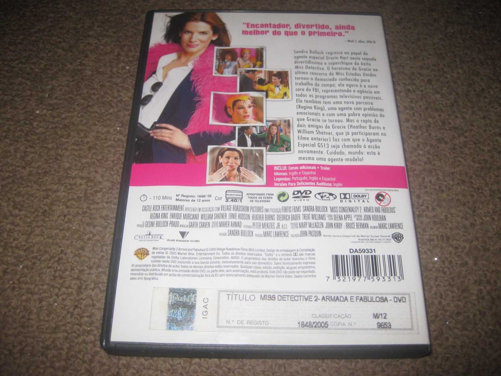 DVD "Miss Detective 2" com Sandra Bullock