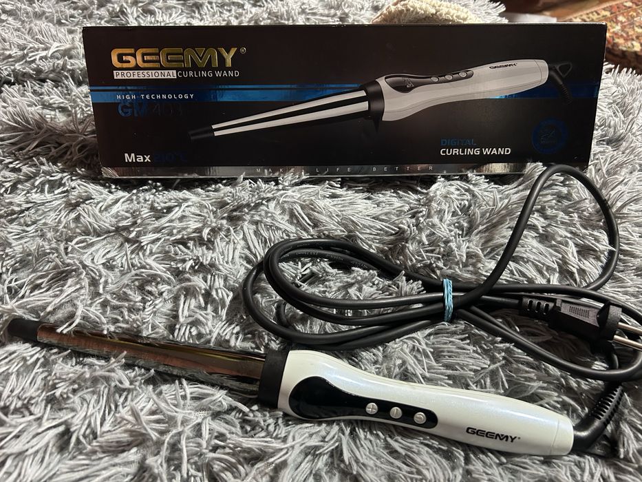 Плойка для волос. Конусная плойка доя волос Geemy GM-403