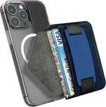 Magnetyczny portfel MyGadget iPhone MagSafe z uchwytem granatowy RFID