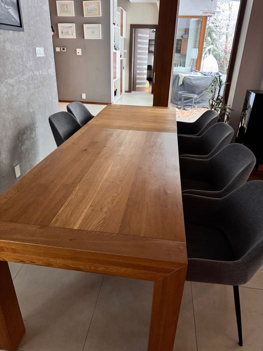 Komplet dębowych mebli do salonu