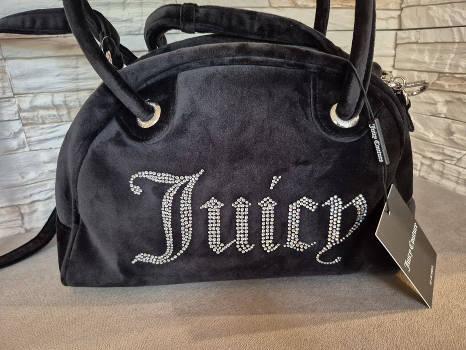 Torebka Damska Juicy Couture Czarna Welurowa