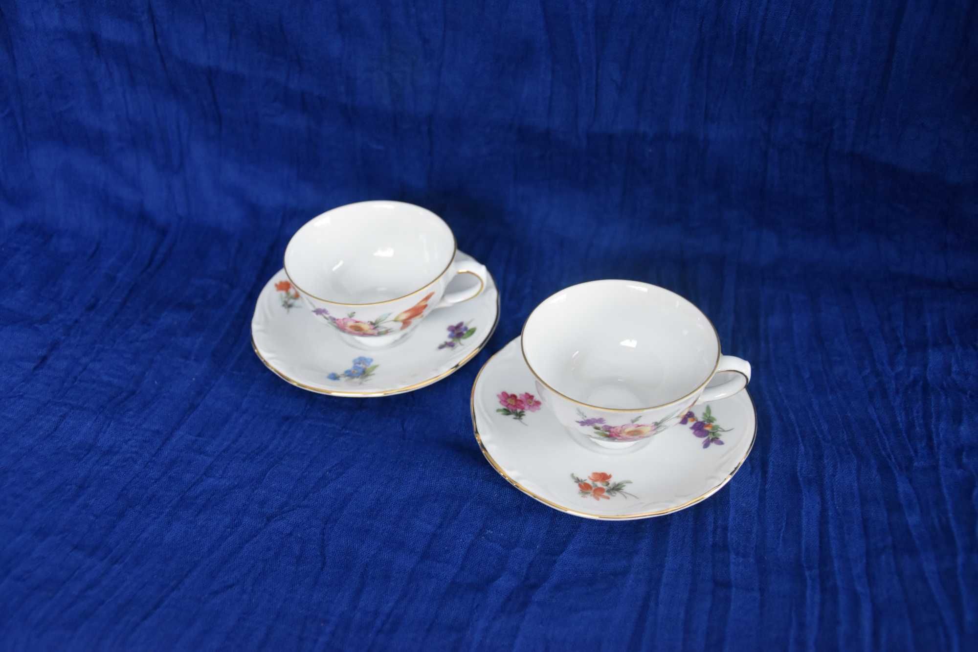 Filiżanki duo do mokki Tirschenreutch stara porcelana Bavaria