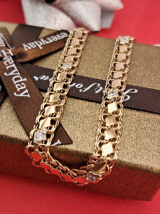 ‼Золотой браслет 6,41 гр 18 см Золотий браслет Золото 585 проба