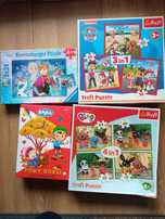 Zestaw puzzli psi patrol, kraina lodu, Bing i pory roku