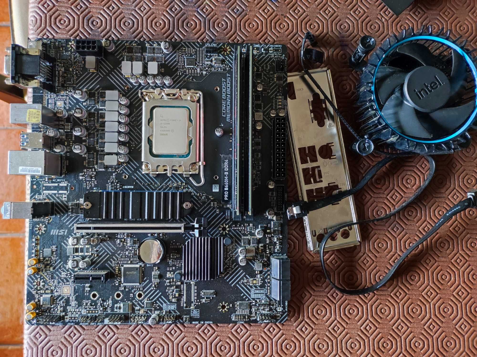 Conjunto Motherboard MSI B660M + CPU i5-12500 + 16gb Ram