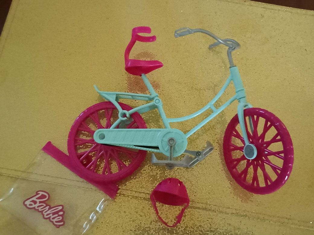 Rower dla Barbie i kask orginalny Mattel 3+